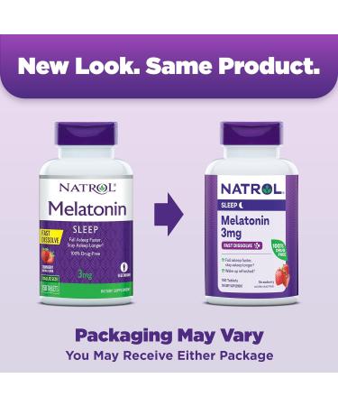 Natrol Melatonin Fast Dissolve Tablets 3mg, 150 Count - Fall Asleep Faster, Stay Asleep Longer, Strengthen Immune System - Buy Online on GoSupps.com