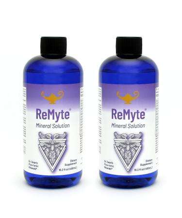 RnA ReSet - ReMyte Electrolyte Mineral Solution Liquid Multi Mineral 12 Minerals Including Iodine Selenium Zinc Magnesium Boron 480 ml - by Dr. Carolyn Dean (2-Pack) 2 Pack