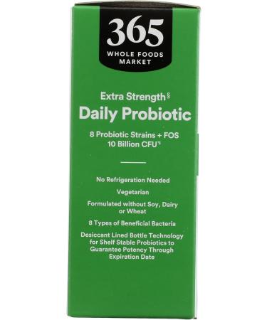 365 by Whole Foods Market Extra Strength Daily Probiotic 10 billion CFU 30 ct - Buy Online on GoSupps.com