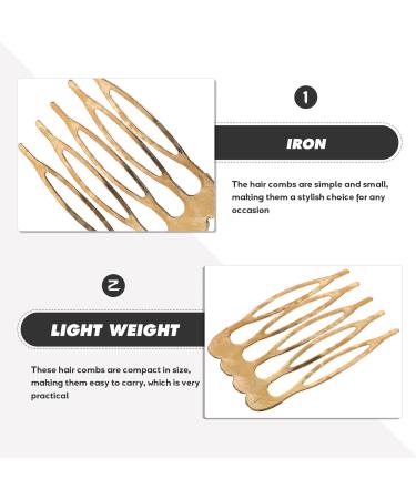 Beaupretty 5 Teeth Hair Side Comb Metal Side Hair Combs French Twist Updo Clip Wedding Bridal Veil Combs French Twist Hair Styling Tool Accessories - Buy Online on GoSupps.com