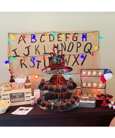Birthday Party Supplies: 3-Tier Cupcake Stand & Horror Movies Decor Centerpiece - Buy Online on GoSupps.com