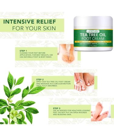 Tea Tree Oil Foot Cream for Cracked Rough Dead & Dry Skin Intensive Moisturizes & Softens Skin With Aloe Vera Cracked Heel Feet Foot Balm Skin Care Moisturizing Lotion for Men and Women - Buy Online on GoSupps.com