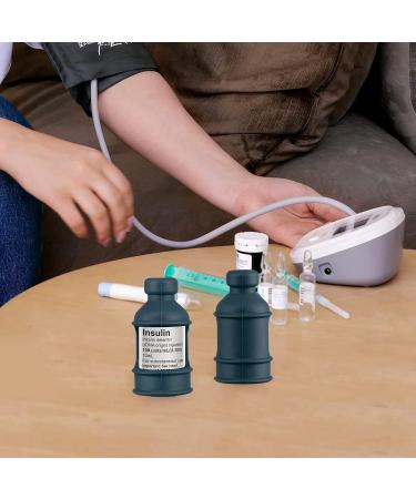 3-Piece Silicone Insulin Bottle Protective Cover for Diabetics - Protect Your Insulin Phials from Breaking (Gray) - Buy Online on GoSupps.com