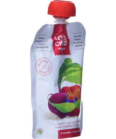 Love Child Organics Apples Strawberries Beets + Blueberries Puree - 128 ml - Buy Online on GoSupps.com