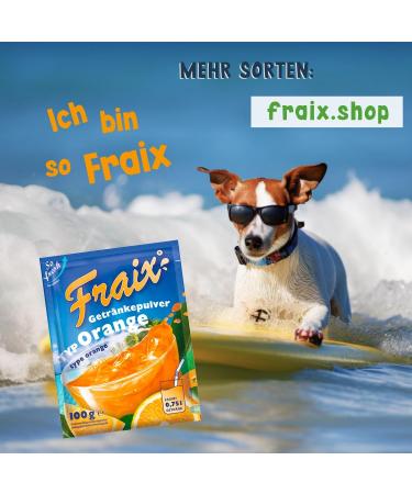 FRAIX Orange Powder Drinks 50 Pack (50 x 100g) - Instant Fruit Powder with Fruity Flavour - Perfect Fruit Powder for On the Go Birthday Parties - Buy Online on GoSupps.com