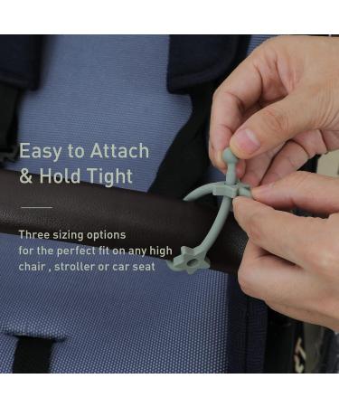 Silicone Toy Safety Straps - Stretchable & Adjustable Pacifier Clip Sippy Cup Leash - BPA Free - 2 Pack (Ether) - Buy Online on GoSupps.com