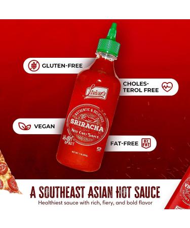 Lieber's Authentic & Delicious Sriracha Hot Chilli Sauce 454g | Non-GMO No MSG Gluten-free Cholesterol-free Vegan Kosher - Buy Online on GoSupps.com