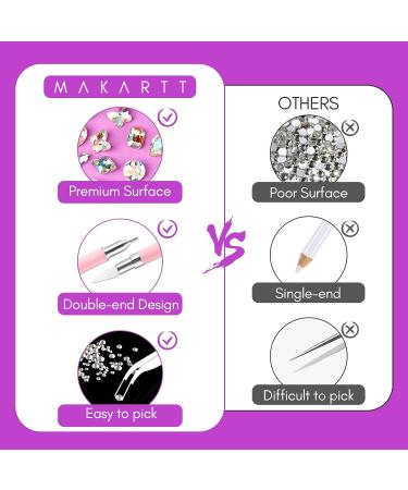 Makartt Nail Art Rhinestone Glue Gel Kit - Strong Adhesive 30g Diamond Art Super Glue for Nail Charms Design - DIY Nail Decoration Set with Gems, Wax Pen Picker, and Glitter - Beginner Friendly - Buy Online on GoSupps.com