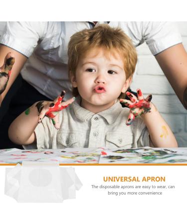 ifundom 25pcs Aprons Aprons Clear Smocks Waterproof Oil Proof Toddler Art Apron Children Cooking Apron for Painting Cooking Eating Teaching Diy Craft Picnic - Buy Online on GoSupps.com