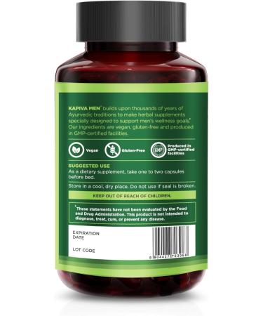 KAPIVA MEN Sleep Support Supplement with Bacopa Valerian Ashwagandha and Other Herbs and Vitamins Supports Healthy Sleep Patterns 60 Day Supply 120 Capsules 120 Count (Pack of 1) - Buy Online on GoSupps.com