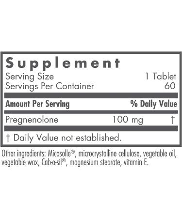 Nutricology Pregnenolone 100mg - 60 Scored Tablets for Hormonal Support - Buy Online on GoSupps.com