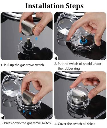 6-Piece Child Lock for Stove Rotary Knobs - Universal Baby Safety Solution | Fits 4.2cm Buttons - Protect Your Kids - Buy Online on GoSupps.com