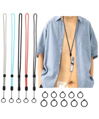 Peritoneal Dialysis Accessories 5 PCS PD Dialisys Holder Transfer Set Adjustable Neck Cord Length Secure Ostomy Belt Catheter Peritoneal Supplies