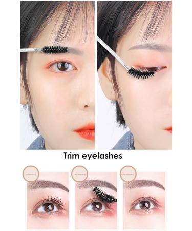 Lash Brush - Spoolie Brush Mascara Wands Rhinestone Eye Lash Brush Applicator with Tube for Eye Lash Extension Eyebrow and Makeup Light Pink - Buy Online on GoSupps.com