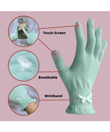 EvridWear Beauty Cotton Gloves for SPA, Eczema, Dry Hands - 2 Pairs S/M Mint Green Touchscreen Gloves for Day and Night Moisturizing - Buy Online on GoSupps.com