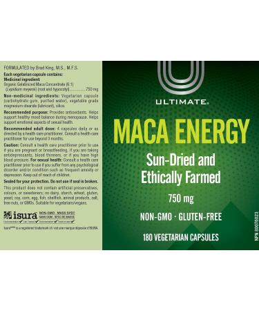 Ultimate Maca Energy (180 V-Caps) - Buy Online on GoSupps.com