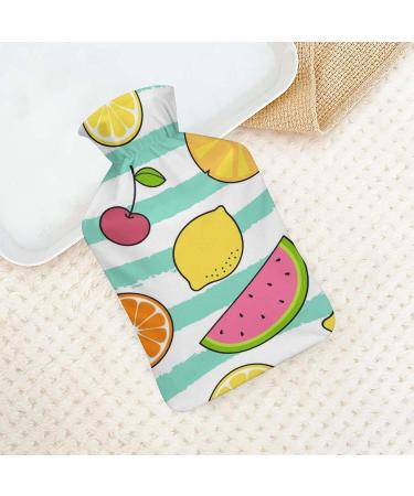 Fruit Hot Water Bottle with Plush Cover - Hand Warmer for Adults & Children | 26.5x15.3cm - International Shipping Available - Buy Online on GoSupps.com