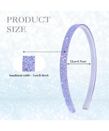 inSowni 10 Pieces Glitter Sequin Plastic Headbands with Mini Teeth Daily Birthday Party Hair Bands Hoops Accessories for Toddlers Kids Teens Girls - Buy Online on GoSupps.com