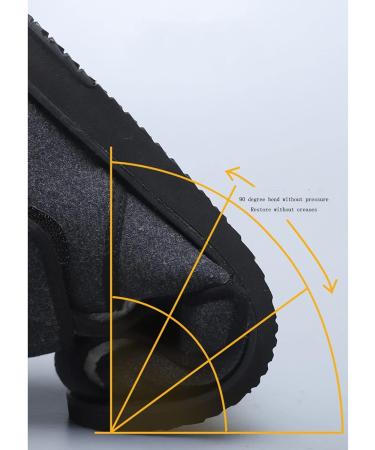 Thickening Diabetic Shoes for Women & Men | Unisex Velcro Sneakers - Cozy Winter Footwear for Seniors | Dark Grey - Buy Online on GoSupps.com