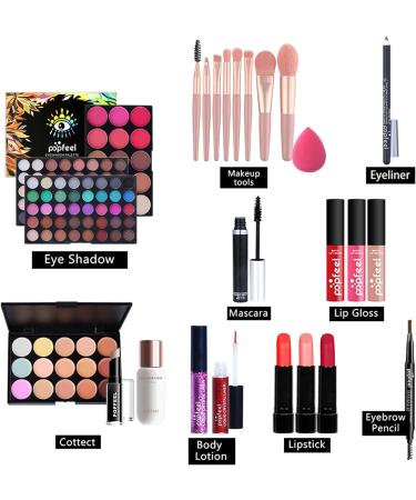 CHSEEO 26PCS Professional Makeup Set & Portable Travel All-in-One Cosmetic Set Eyeshadows Highlighter Lipstick Blush Brushes Compact and Lightweight Design for Girls Women #3*26PCS - Buy Online on GoSupps.com