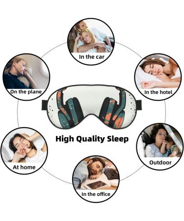 Shop Headphone Pattern Printed Soft Eye Mask - Zero Eye Pressure Blackout Travel Sleep Mask for Ultimate Comfort - Buy Online on GoSupps.com