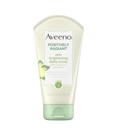 Aveeno Positively Radiant Skin Brightening Exfoliating Daily Facial Scrub  Moisture-Rich Soy Extract  Oil- & Soap-Free Tone-Evening Face Cleanser  Hypoallergenic & Non-Comedogenic  5 oz 5 Ounce (Pack of 1)