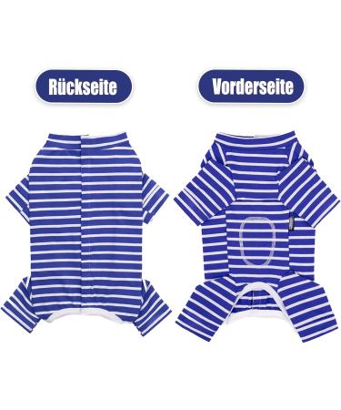 Buy Axcimond Dog One-Divider Long-Sleeved Body - Post-Surgery Pajama for Small to Medium Dogs | Wound Protection & Cone Alternative | Blue - Buy Online on GoSupps.com