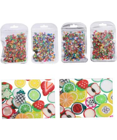 HAPINARY 4 Packs Nail Art Polymer Clay Diy Nail Decoration Nail Decorations for Nail Art Nail Art Craft Appliques Embellishments Craft Making Beads Diy Nail Art Slices 3d Resin Suite Fruit - Buy Online on GoSupps.com