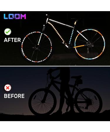 LOOM Reflective Stickers Kit (134pcs black-red) for Nighttime Safety | Self-Adhesive Bike Decals for Helmet, Motorcycle, Bicycle, Car & Stroller | Waterproof Visibility Stickers - Buy Online on GoSupps.com