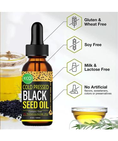Black Seed Oil 100% Virgin Cold Pressed Organic Black Currant Seed Oil Black Cumin Seed Oil Super Antioxidant for Hair & Skin | Vegan Gluten-Free Non-Gmo 2fl Oz - Buy Online on GoSupps.com