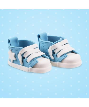 Bombasei Handmade Blue Sugar Fondant Baby Shoes - 2 Pieces 150g | Perfect for Cake Decoration & Gifts for Girls - Buy Online on GoSupps.com