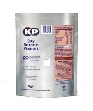 KP Dry Roasted Peanuts Nuts Large Party Snack Zip Close Packet Bag - Pack of 1Kg - Buy Online on GoSupps.com