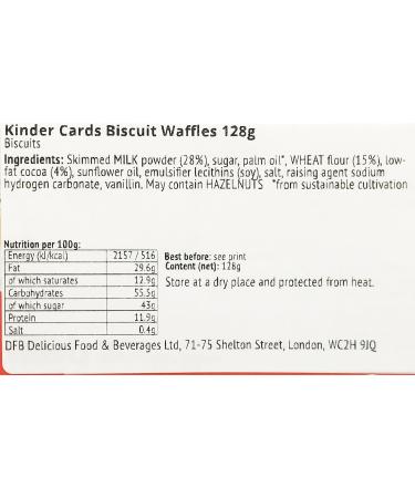 Kinder Cards Cookie Waffles 128g - Buy Online on GoSupps.com