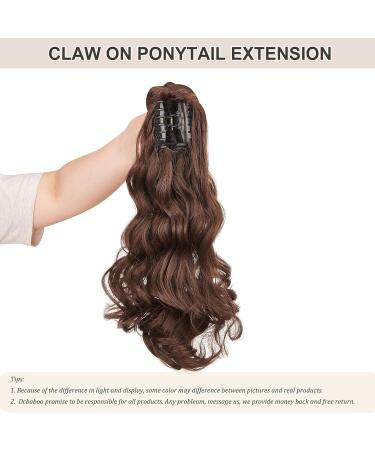 Dcbaboo 18inch Claw Clip in Ponytail Hair Extensions Long Wavy Ponytail Extension Curly Synthetic Pony tails Natural Wave One Piece Hairpiece Fake Ponytail for Women Dark Brown/Dark Auburn 18 inch 150g Dark Brown/Dark Auburn - Buy Online on GoSupps.com