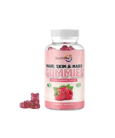 5 000 g Biotin Plant based Hair Skin and Nails Gummies for Thicker Hair & Stronger Nails