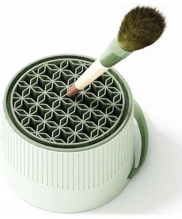 Make Up Sponge Cleaner 3 In 1 Silicone Makeup Cleaning Bowl | Multifunctional Cosmetic Brush Cleaner with Handle Brush Drying Rack for Makeup Sponge Puff Brush Hudhowks Green - Buy Online on GoSupps.com