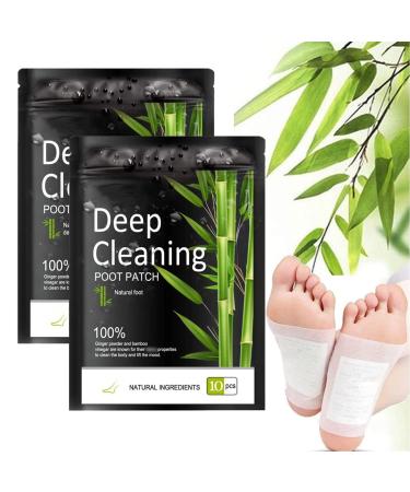 20PCS Premium Deep Cleansing Foot Pads for Stress Relief Better Sleep & Foot Care Organic Foot Patches with Bamboo Vinegar and Ginger Powder