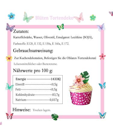 Buy Catelves 80 Pieces Edible Cake Decorations - Tropical Flowers for Wedding & Hawaii Jungle Theme - Buy Online on GoSupps.com