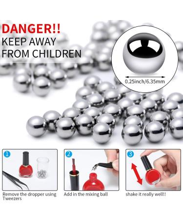 200 Stainless Steel Nail Polish Mixing Balls - Rust-Proof Agitator Balls for Nail and Model Paint - 6.25mm - Buy Online on GoSupps.com