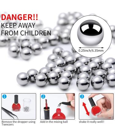 100 Stainless Steel Mixing Balls for Nail Polish & Model Paints - 6.35 mm - Buy Online on GoSupps.com