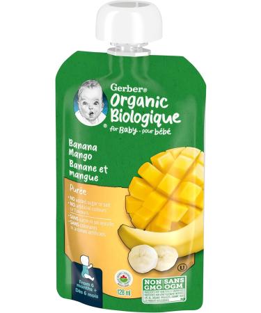Nestle Gerber Nestle Gerber Organic Puree Banana Mango 128ml Pouch - Buy Online on GoSupps.com