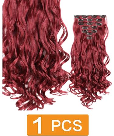 prinfantasy Clip In Extensions Hair Extension Hairpiece Voluminous Wavy Intense Red Hair Extensions MW101 GBMW101 22 inch - Buy Online on GoSupps.com