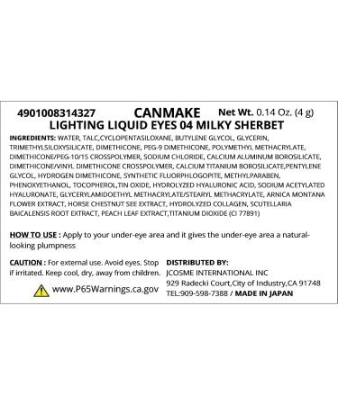  Canmake Canmake criture Liquid Eyes 04 Milky Sherbet - Buy Online on GoSupps.com