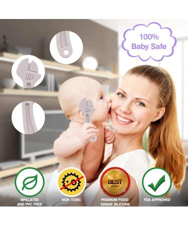 Ryfan Baby Teething Toys - BPA Free Silicone Toolbox Teether Car Seat Toys (4-Pack) - Includes Storage Box and 2 Pacifier Clips - Ideal for Babies 0-12 Months - Buy Online on GoSupps.com