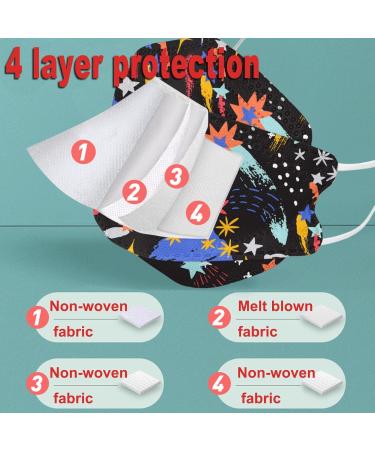 Buy WEXCV 50-Pack Children s Disposable Masks - Outdoor Space Print Protective Masks for Kids - Buy Online on GoSupps.com