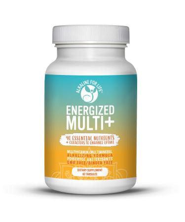 Energized Multi - Potent Multivitamin with 40 Fully Bioavailable Nutrients B Complex Vitamins Vitamin D Vitamin C Vitamin K Zinc Quercetin Calcium Magnesium in Alkalizing Forms - 60 tabs 1 Count (Pack of 60)