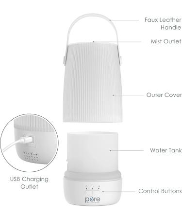 Pure Enrichment PureSpa Zen Cordless Essential Oil Diffuser - Portable & Travel-Friendly - 7.5 Hrs Lasting Aroma Diffuser - 2 Mist Settings, Optional Timer & Auto Shut-Off - Buy Online on GoSupps.com