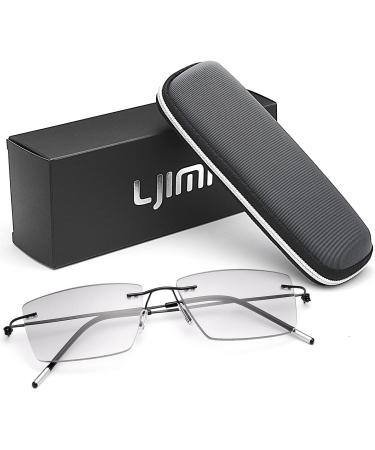 YIMI Rimless Progressive Multifocal Reading Sunglasses - Blue Light Blocking Trifocal Sun Readers for Men & Women | Black 3.0x - International Shipping Available - Buy Online on GoSupps.com