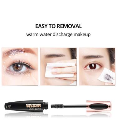 SIAMHOO 4D Silk Fiber Lash Mascara - Waterproof Smudge-Proof Volumizing Formula - Long-Lasting & Hypoallergenic - 2PC Set in Classic Black - Buy Online on GoSupps.com
