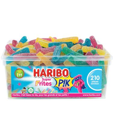 HARIBO - Super Frites PIK - Bonbons Piquants - Sans Colorants Artificiels - Bo te De 210 Bonbons Piquants